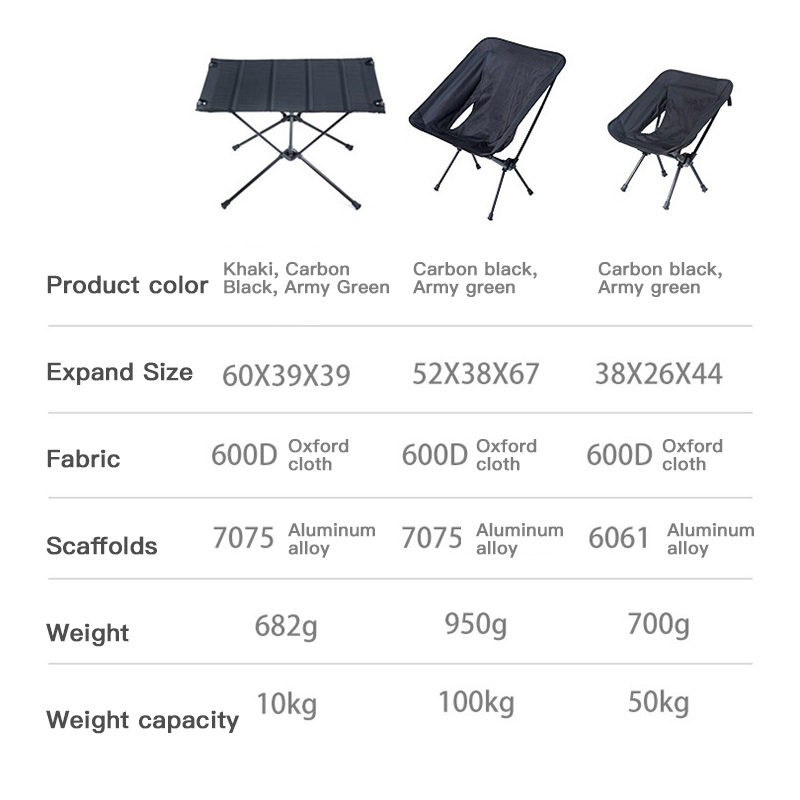 Folding Light Camping Fishing Moon Chairs