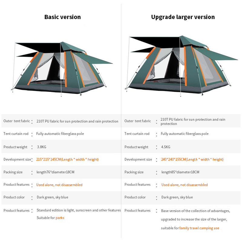 Pop Up Family Camping Tent 4 Person