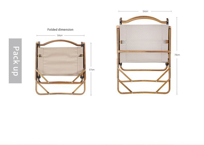 Kermit Foldable Camping Wood Chair Proluxe