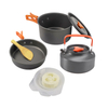 Camping Cookware And Dinnerware Set