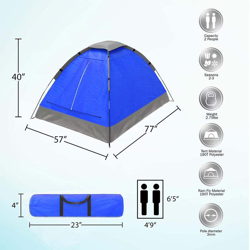 2 Person Pop Up Camping Tent