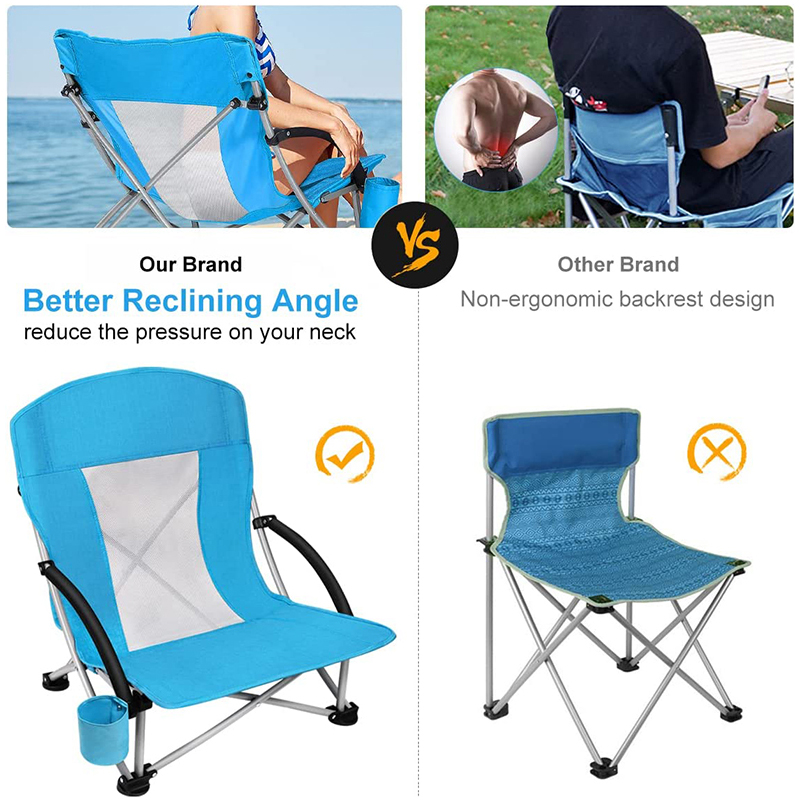 Folding Sunflow Beach Chair with Backpack