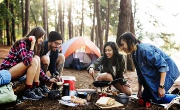 Outdoor Camping kitchen.