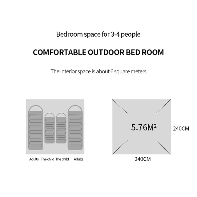 4 Person Waterproof Tent for Camping