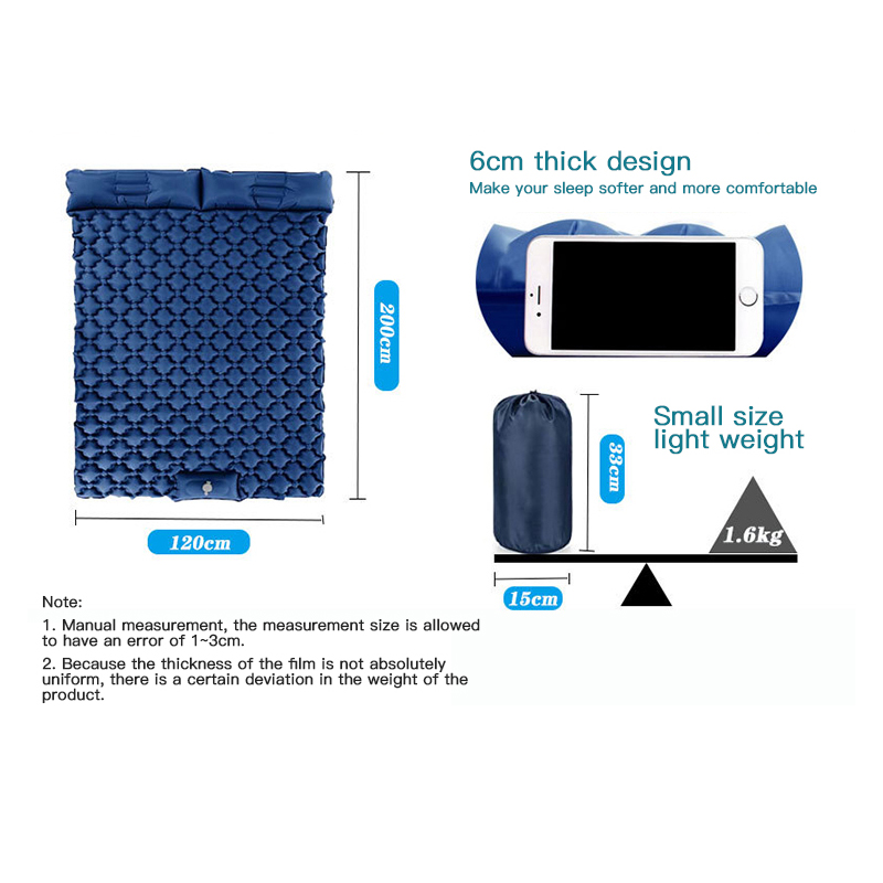 Double Inflatable Sleeping Mat for Camping