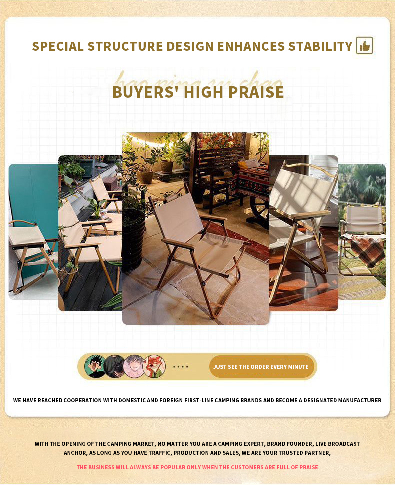 Kermit Foldable Camping Wood Chair Proluxe