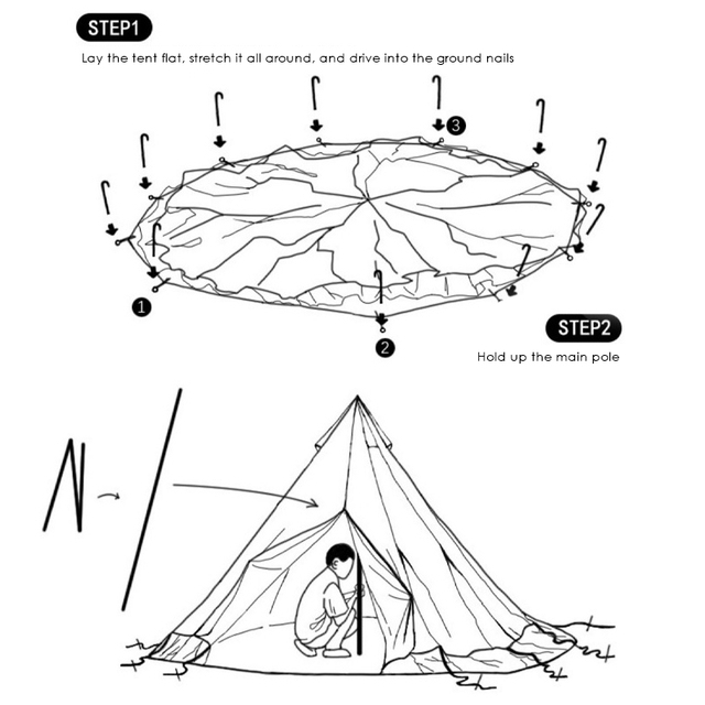 Canvas Bell Camping Yurt Tent LT335