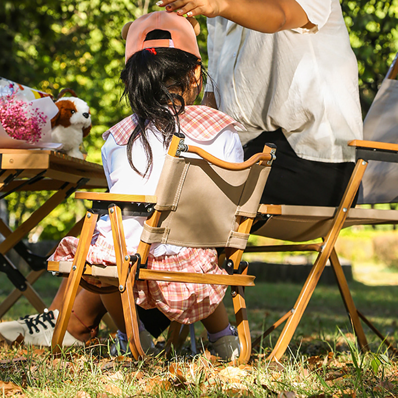 Kids Baby Kermit Wood Camping Chair