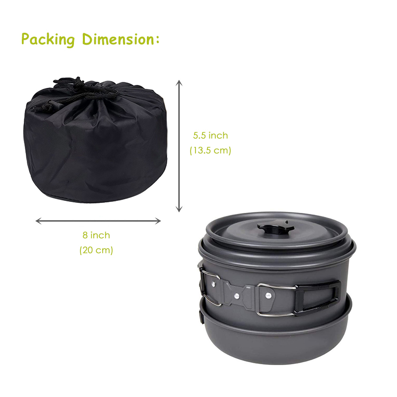 Camping Cookware And Dinnerware Set