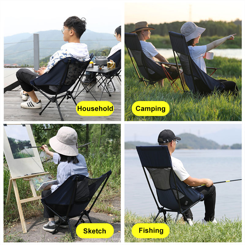 High Back Portable Lightweight Camping Moon Chair