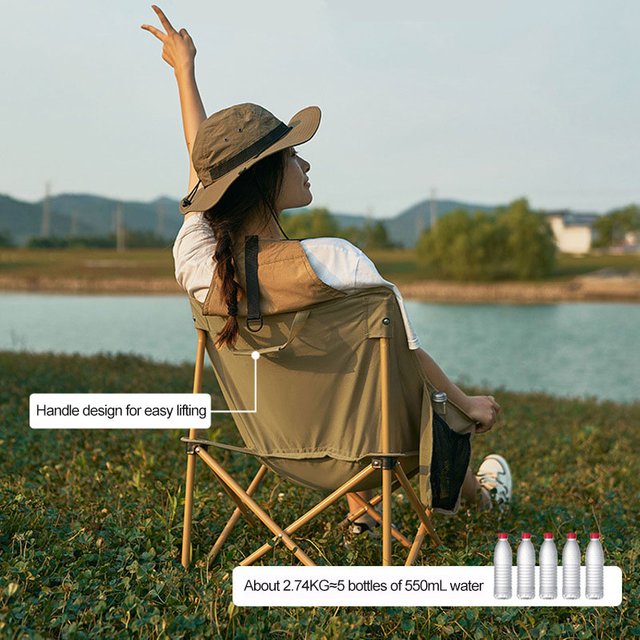 Lightweight Folding Moon Camping Fishing Chair