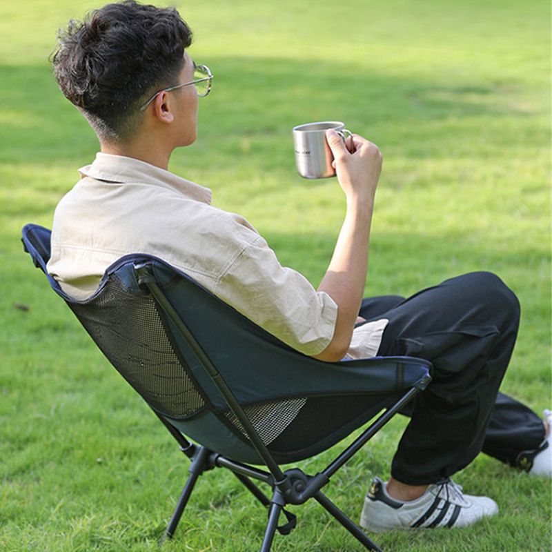 High Back Portable Lightweight Camping Moon Chair