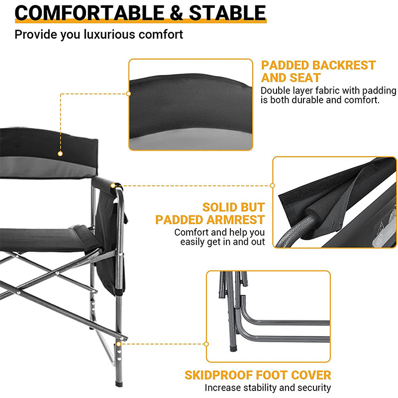 Camping Directors Chair with Table