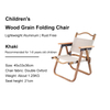 Kids Baby Kermit Wood Camping Chair