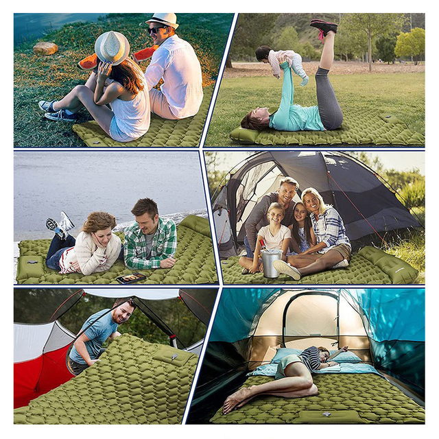 Double Inflatable Sleeping Mat for Camping