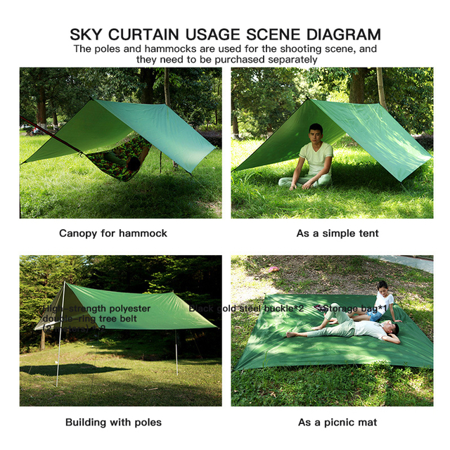 2 Person Camping Hammock Mosquito Net